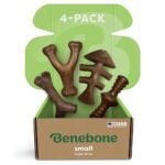 Benebone Medium 4-Pack Dog Chew Toys for Aggressive Chewers, Made in Usa, 60Lbs And Under