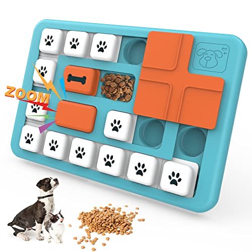 Dog Puzzle Toys,Dogs Food Puzzle Feeder Toys for Iq Training & Mental Enrichment,Dog Treat Puzzle(Blue)