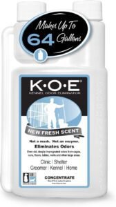 Thornell Odor Eliminator Concentrate – K.O.E. Odor Eliminator for Strong Odor for Cages, Runs & More – Pet Odor Eliminator for Home & Kennel w/Safe, Non-Enzymatic Formula (Fresh Scent, 16 oz)