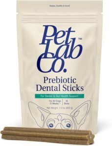 PetLab Co. Dental Sticks – Dog Dental Chews -Target Plaque & Tartar Build-Up at The Source - Designed to Maintain Your Dog’s Oral Health, Keep Breath Fresh and Provide Digestive Help (24 Sticks)