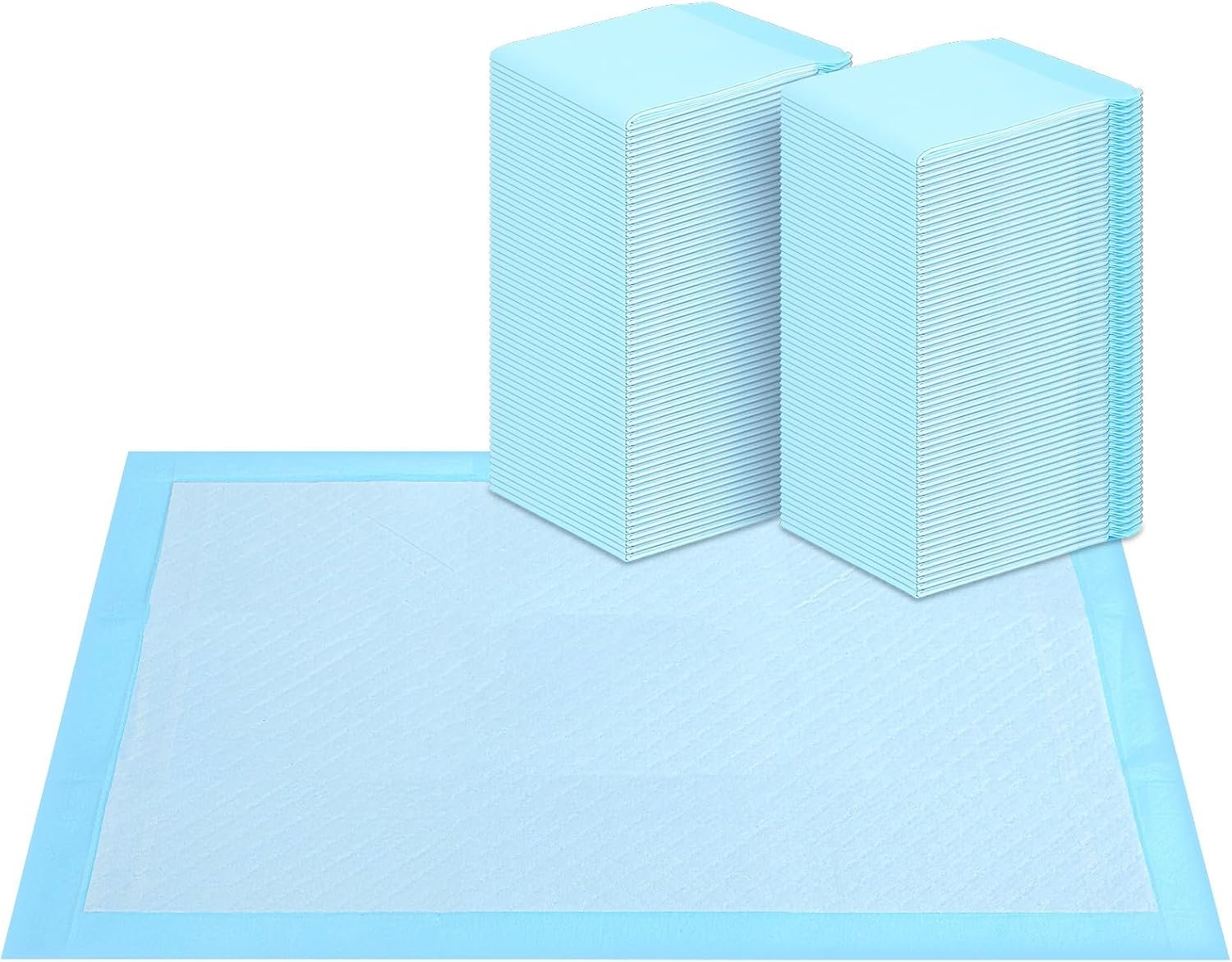 FluffyDream Super Absorbent Waterproof Dog and Puppy Pet Training Pad, Housebreaking Pet Pad,Blue (17.6"x23.6" (50PCS))