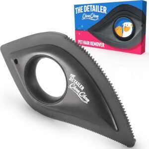 ChomChom Roller Detailer- Scraper for Pet Hair Remover and Lint - Great for CAR - Cat and Dog Hair Remover for Couch, Furniture, Carpet, Clothing and Bedding - Travel Multi-Surface Fur Removal Tool