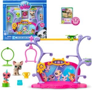 Littlest Pet Shop, Pets Got Talent Play Set - Gen 7, Pets #67 & #66, Authentic LPS Bobble Head Figure, Collectible Imagination Toy Animal, Kidults, Girls, Boys, Kids, Tweens Ages 4+