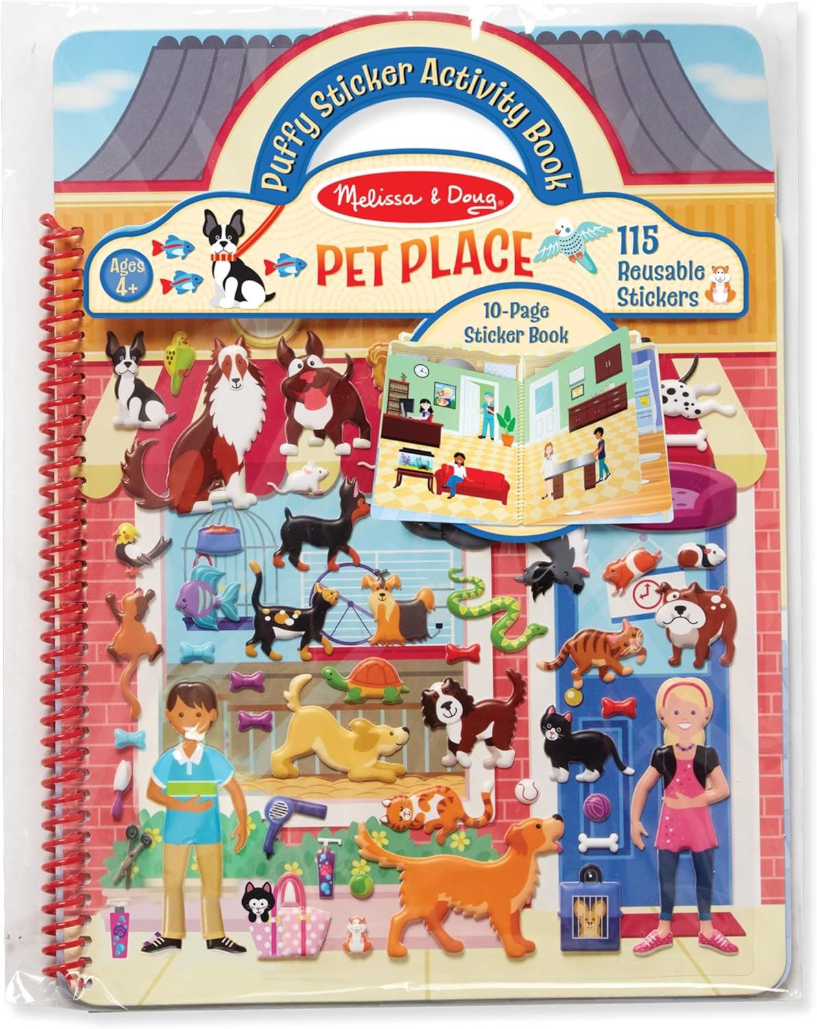 Melissa & Doug Pet Shop Puffy Sticker Set With 115 Reusable Stickers - FSC Certified