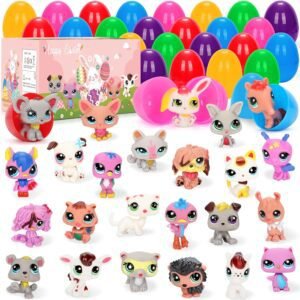 Cute Action Figures, Anime Figure 2025, 2025 Mini Shop Pet - Cute Pet Figures Novelty Toys for Kids, Easter Gifts and New Year, Toddler Toys for Kids, Toys for Ages 3-13, Easter Decorations, 24 Pcs