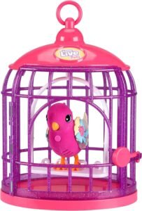 Little Live Pets - Lil' Bird & Bird Cage: Tiara Twinkles, New Light Up Wings with 20 + Sounds, and Reacts to Touch