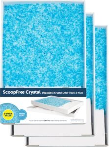 PetSafe ScoopFree Crystal Cat Litter & Refill Tray, Fresh Scent, 4.3 Lb Bag with Each Tray, Pack of 3