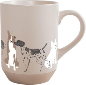 Fringe Studio PENCIL DOGS Stoneware New York Mug, PetShop Collection (429070)