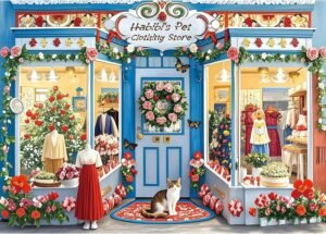 Vibrant Pet Shop 1000 Piece Puzzle for Adults, Fun Puzzles for Adults 1000 Pieces with HD Print & Poster, 27.5 * 19.7 in Dust Free, for Gifts Halloween Christmas Family Games Lovers
