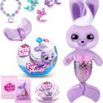 Pets Alive Furmaids by ZURU Mermaid Plush Interactive Lights Sounds Girls Toy (Purple Bunny)