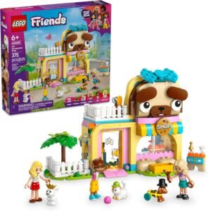 LEGO Friends Pet Accessories Shop Pretend Play Set - Building Toy for Kids, Girls and Boys, Ages 6+ - with 3 Minidolls, Toy Dog, Cat, & Rabbit - Gift Idea for Birthday - 42650